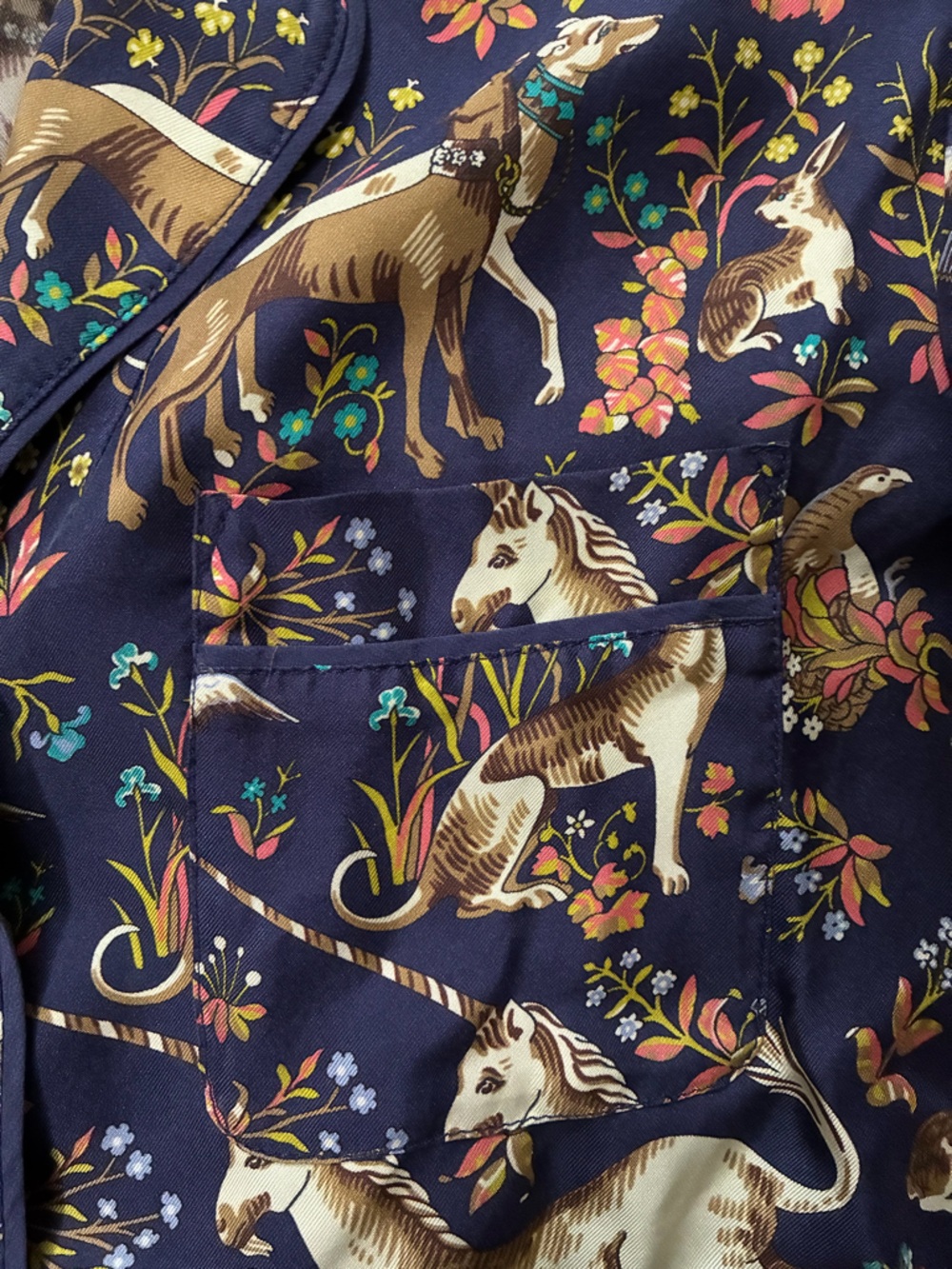 Rare! Drake’s London for J. Crew Midnight Unicorn Silk Shirt - Picture 7 of 13